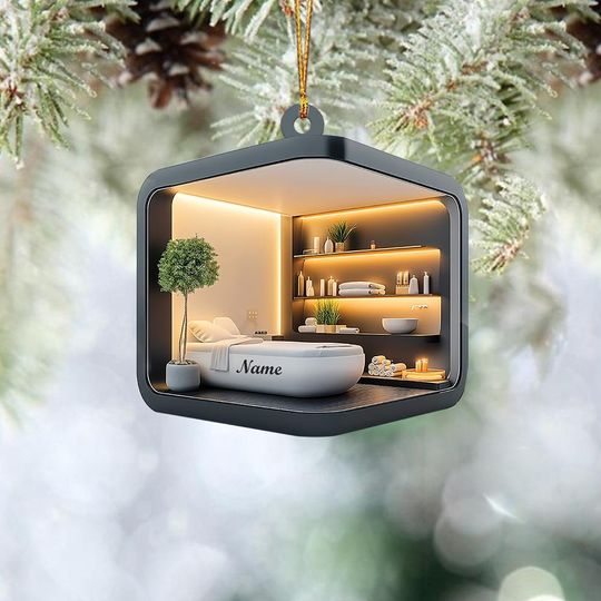 Discover Massage Room Christmas Ornament, Massage Therapy Xmas Ornament, Spa Ornament Decor, Spa Relaxation Medical Massage Bed Ornament TD-1121-TVPM
