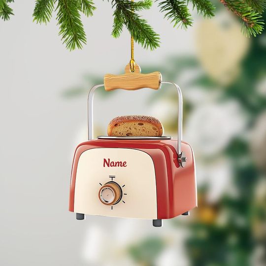 Bread Toaster Christmas Light Ornament, Christmas Tree Decor, Loved Bread Toaster Ornament, Xmas Hanging Ornament Gift