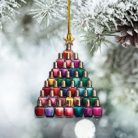 Discover Nail Polish Christmas Ornament, Nail Tech Xmas Ornament, Nail Artist Holiday Ornament, Manicurist Ornament, Nail Salon Decor TD-1119-CYNW
