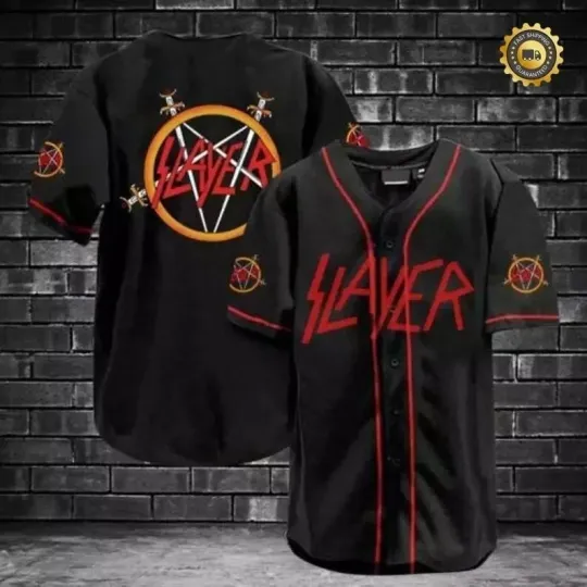 Discover Slayer Band Printed Baseball Jersey 3D Shirt Full Size