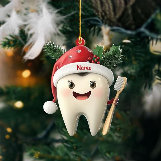 Discover Tooth Christmas Ornament, Dentist Gift, Dental Office, Dental Clinic Ornament, Dental Hygienist Gift, Dental Christmas Ornament ID-1017-NL2M