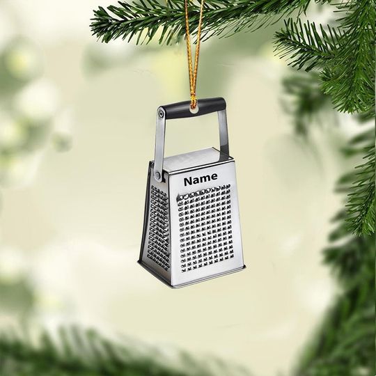 Discover Personalized Cheese Grater Ornament, Cheese Grater Christmas Ornament, Cheese Lovers Ornament Gift, Cooking Ornament, Chef Gift ID-1202-0EPQ