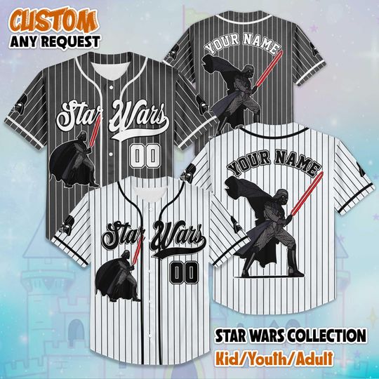 Personalized Darth Vader Baseball Jersey, Custom Star Wars Shirt