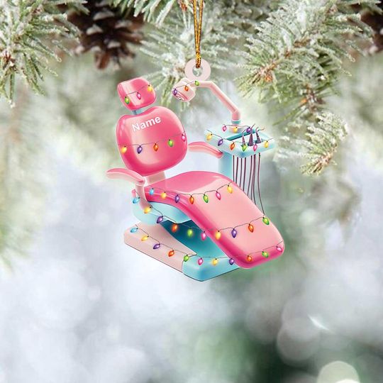 Discover Personalized Dental Chair Ornament Dentist Christmas Ornament Dental Office Ornament Dentist Gift Dental Hygienist Ornament TD-1112-TFRV