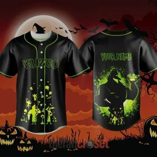 Discover Kuzco Halloween Custom Name Baseball Jersey