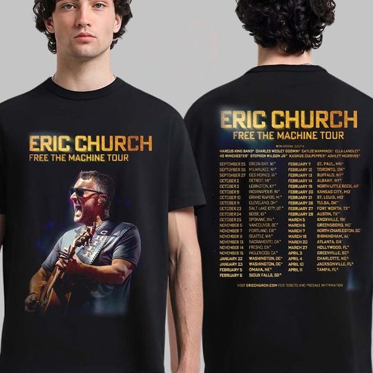Discover E Church Double Sided T-Shirt The Machine Tour 2025 2026 North America Schedule