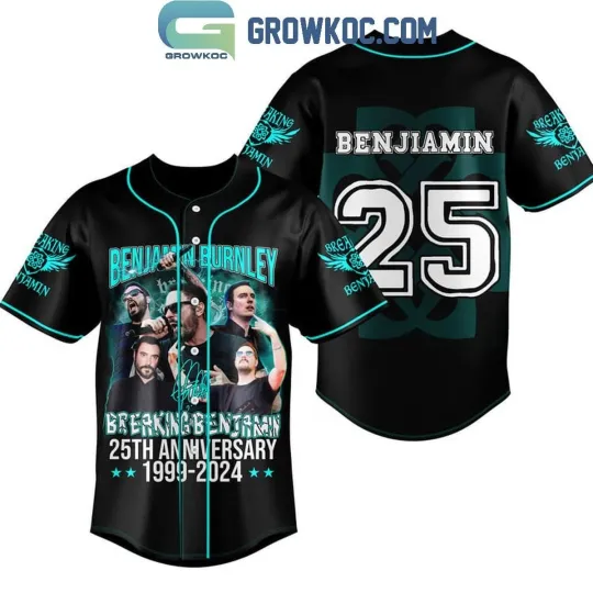 Discover 25Th Benjamin Burnley Breaking Benjamin 1999-2024 Baseball Jersey