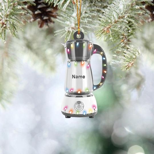 Discover Personalized Electric Blender Ornament, Mixer Blender Grinder Christmas Ornament, Cooking Ornament, Kitchen Holiday Ornament TD-1107-451R