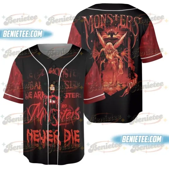 Ld ga Monsters Never Die Baseball Jersey the Mayhem Ball Shirt