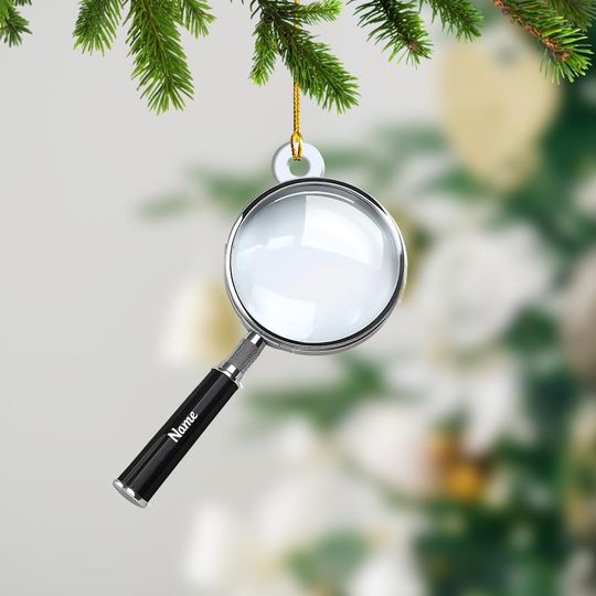 Discover Magnifying Glass Christmas Ornament, Xmas Tree Decor, Loved Magnifying Glass Ornament, Christmas Ornament Gift TD-1025-IBTN
