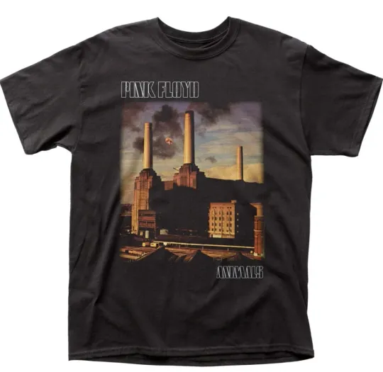 Discover Pink Floyd Animals T-Shirt Men’s Rock Band Tee Black