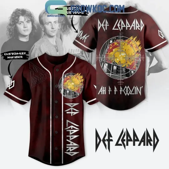 Def Leppard Ah F F Foolin8217 Personalized Baseball Jersey