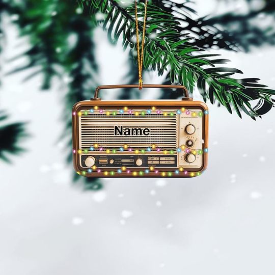 Discover Personalized Radio Ornament, Radio Christmas Ornament, Radio Lovers Ornament, Radio Hanging Ornament, Radio Holiday Ornament TD-1031-FTLU