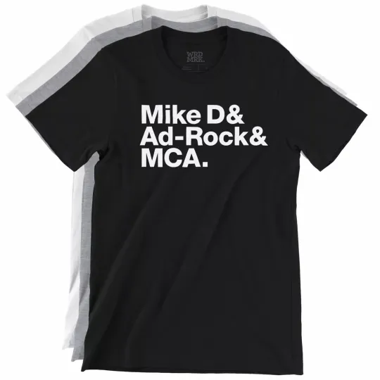 Mike D & Ad-Rock & MCA T-Shirt Beastie Boys Names List