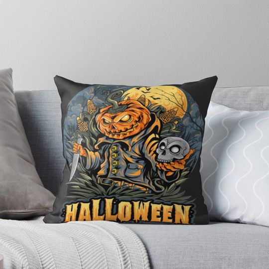 Discover Halloween Tshirt Pillow