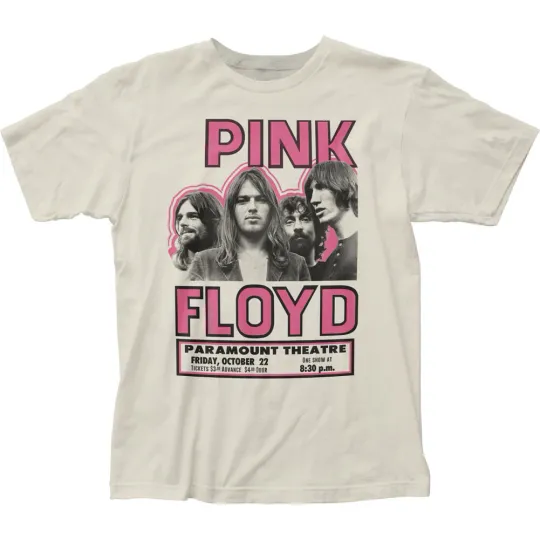 Pink Floyd Show Poster T-Shirt Men’s Rock Band Tee Vintage White