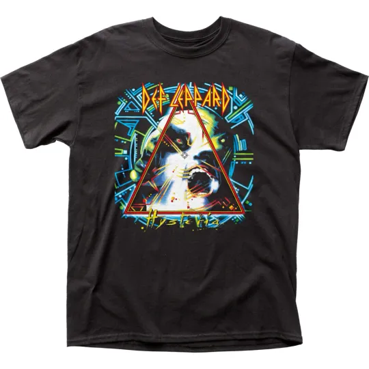 Discover Def Leppard Hysteria Mens T Shirt Rock and Roll Music Classic Band Tee New Black