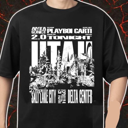 Discover Playboi Carti Antagonist 2.0 Tour Salt Lake City October 3 2025  Unisex T-Shirt