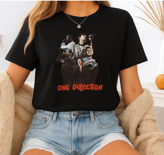 Discover One Direction Vintage Style Tee: Unisex Heavy Cotton Music Fan Shirt