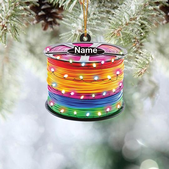 Discover Personalized  Printer Filament Christmas Ornament, Printing Equipment Ornament, Electronic Device Printing Material Ornament TD-1108-WGS9