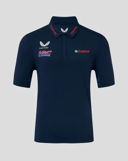 Honnda Racing Motor.GP Superbikes Sports Training Polo Shirt Jersey Navy Blue