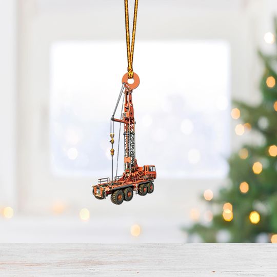 Discover Drilling Rig Down-the-hole drill Machine Ornament, Drilling Rig Xmas Ornament, Tool Set, Contractor Ornament, Husband Xmas Gift TD-1107-VYOG