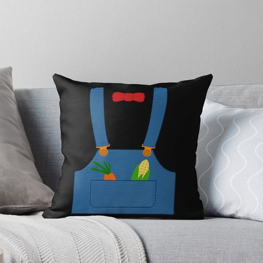 Discover Halloween Farmer Overall Simple Gardener Outfit Pillow
