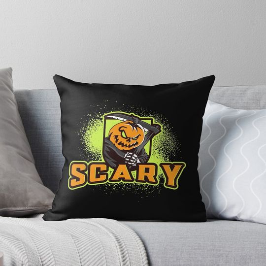 Discover Scary Horror Halloween Pillow