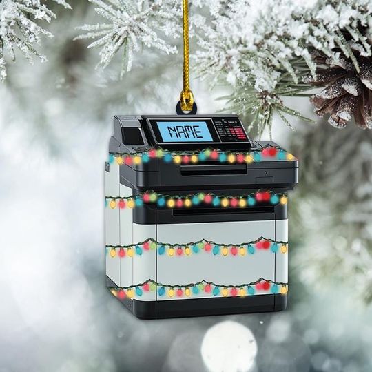 Discover Personalized Printer Machine Ornament, Printer Christmas Ornament, Printing Machine Ornament, Electronics Printer Ornament Gift TD-1024-C5CN