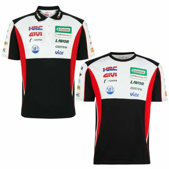 Discover LCR Castrol Honda HRC MotoGP Racing Official Team Polo T Shirt Crutchlow Givi