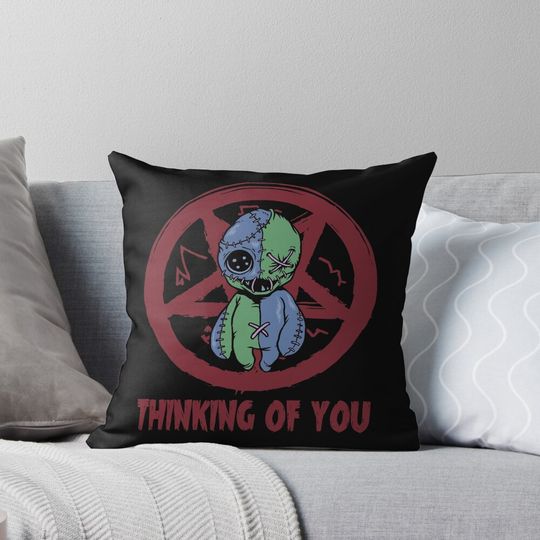 Discover Thinking Of You Voodoo Doll Halloween Pillow