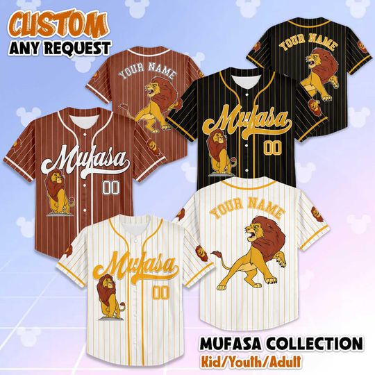 Personalized Mufasa The Lion King Baseball Jersey, Custom Lion King Shirt