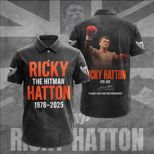Ricky Hatton The Hitman 1978-2025 Thank You Polo Shirt