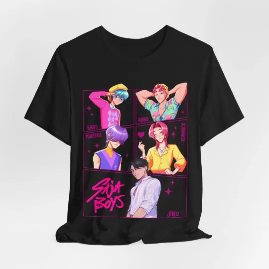 Discover Retro Style Saja Boys Anime Graphic Tee, Unisex Short Sleeve