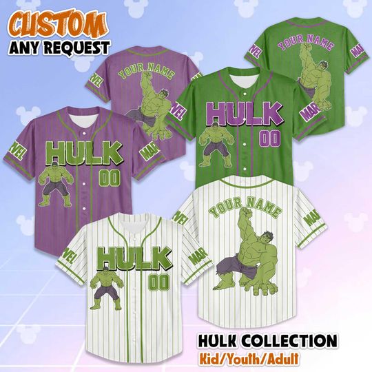 Discover Personalized The Avengers the Hulk Baseball Jersey, Custom Marvel The Avengers Shirt