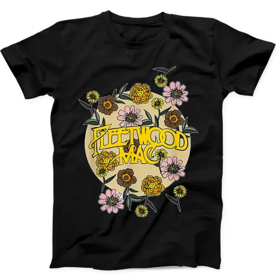 Discover Fleetwood Mac Rock Band Music T-Shirt Black