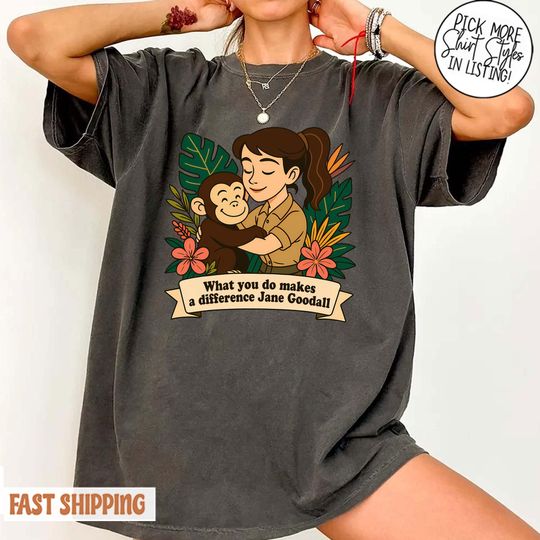 Discover Jane Goodall Shirt, Jane Goodall Tshirt, Remember Jane Goddall, Thank You Jane, Jane Goodall Lover, Rip Jane Goodall