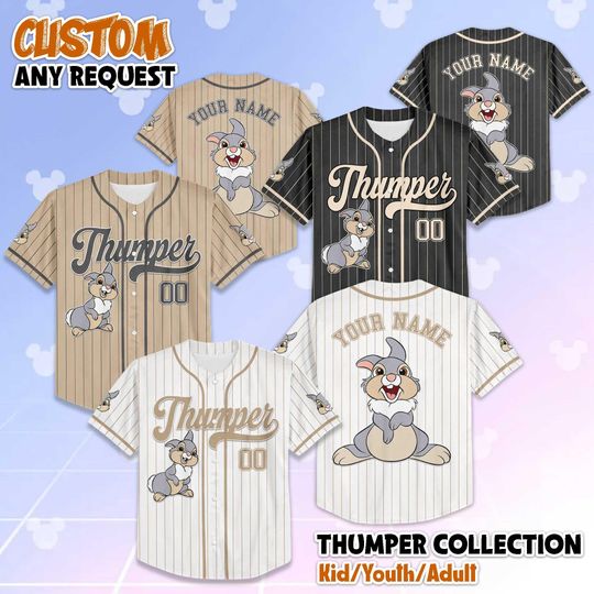 Personalized Thumper Baseball Jersey, Custom Bambi Shirt