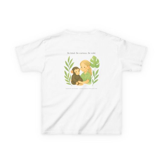Discover Kids Nature-Themed Tee, Cute Animal T-Shirt, Eco-Friendly Kids Shirt, Adorable Gift for Children, Summer Clothing, Jane Goodall