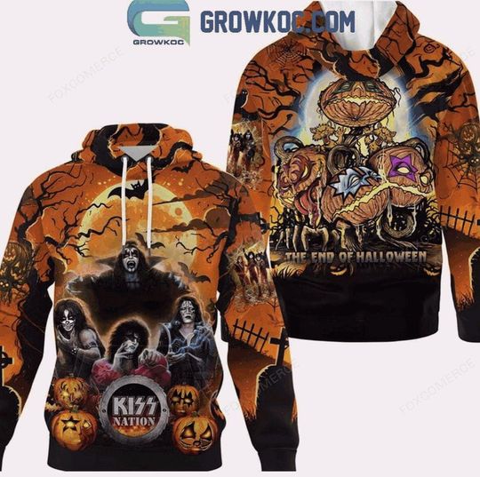 Discover Kiss Nation The End Of Halloween 3D Hoodie