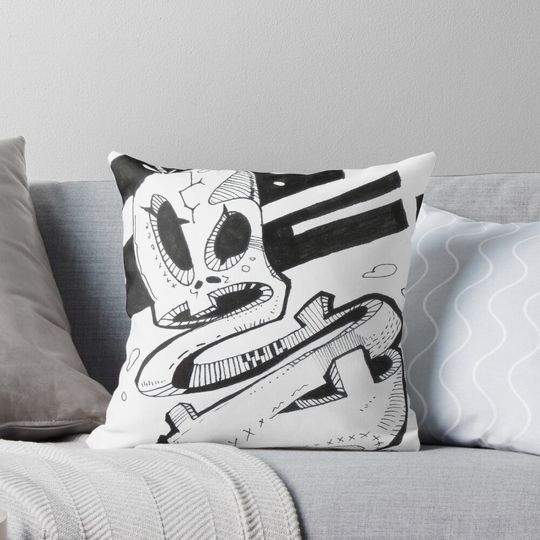 Discover Halloween Framed Pumpkin Skulls Pillow