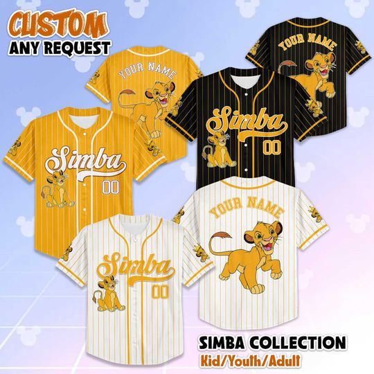 Discover Personalized Simba The Lion King Baseball Jersey, Custom Lion King Shirt