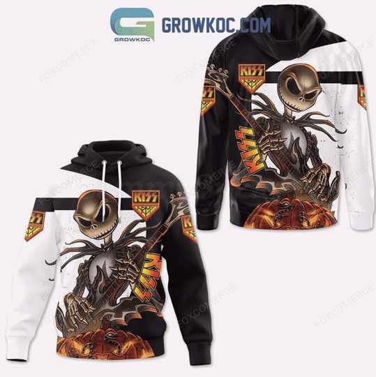 Kiss Band Jack Skellington Pumpkin Halloween 3D Hoodie