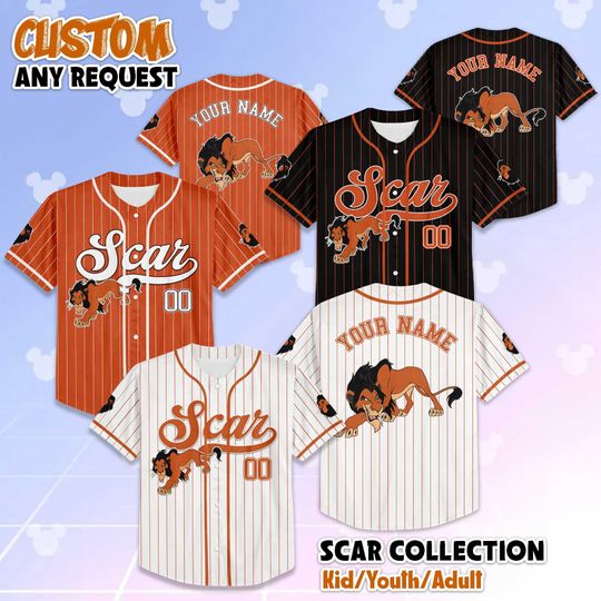 Personalized Scar The Lion King Baseball Jersey, Custom Lion King Shirt