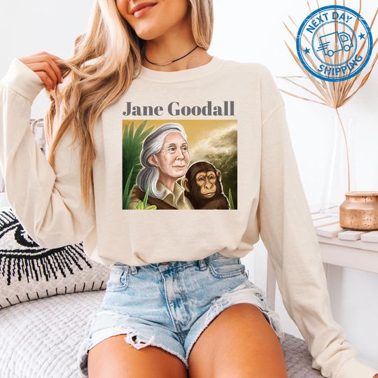 Discover Comfort Colors Jane Goodall Tribute Shirt, Wildlife Conservation Legacy Tee
