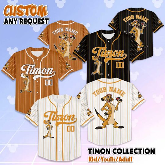 Discover Personalized Timon The Lion King Baseball Jersey, Custom Lion King Shirt