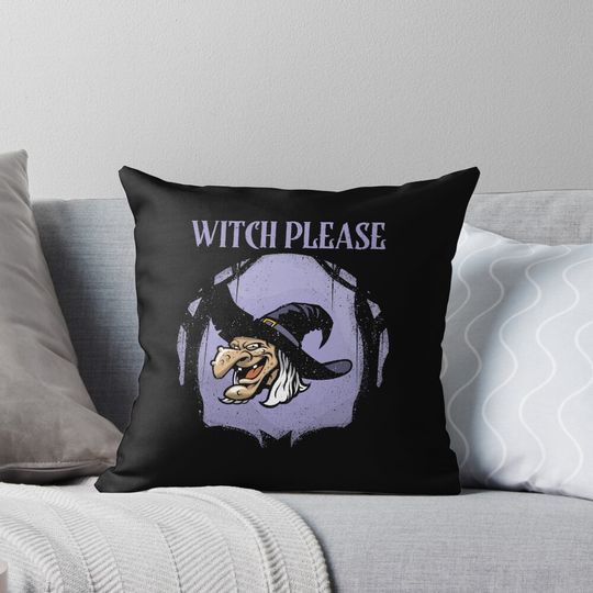 Discover Witch Please Horror Halloween Pillow