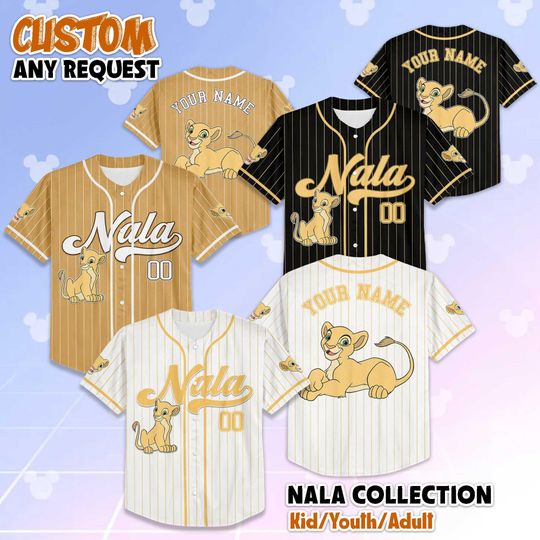 Discover Personalized Nala The Lion King Baseball Jersey, Custom Lion King Shirt