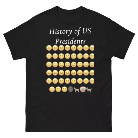 Discover history of us presidents funny trump goat t-shirt