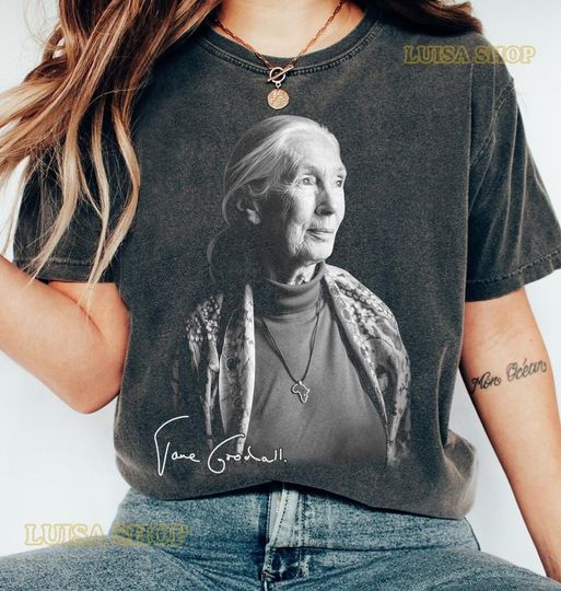 Discover Rip Jane Goodall Lover Comfort Colors Shirt, In Memory of Jane Goodall Shirt, Jane Goodall Tshirt, Remember Jane Goddall, Thank You Jane